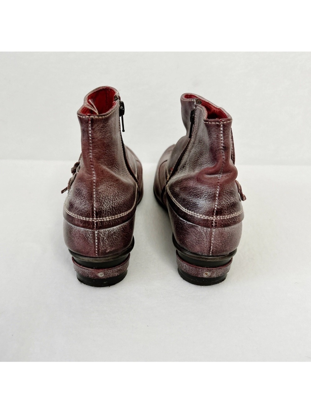 Tiggers Leather Ankle Boots Women size 40 US sz 9.5 Fairycore Renaissance Shoes - Picture 6 of 10